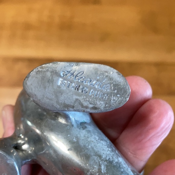 Vintage pewter seal candle holders made by Alcaide RARE - Picture 7 of 9